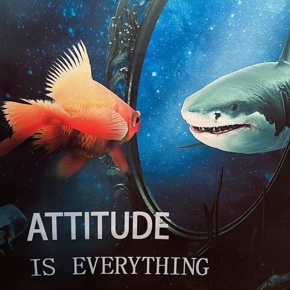 Canvas Wall Art- “Attitude is Everything” NIB - Picture 6 of 7
